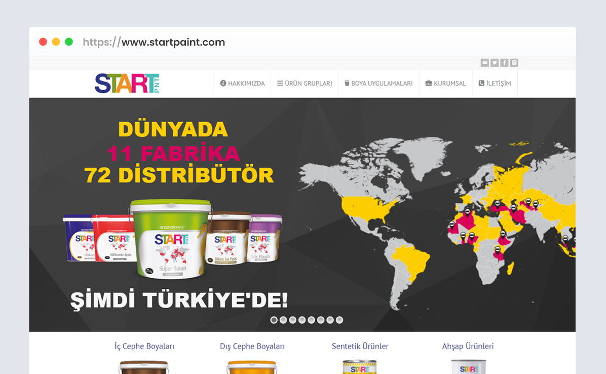 Start Paint web tasarım referansı