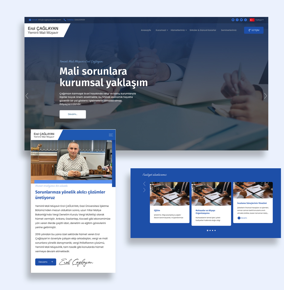 Çağlayan YMM web tasarım referansı