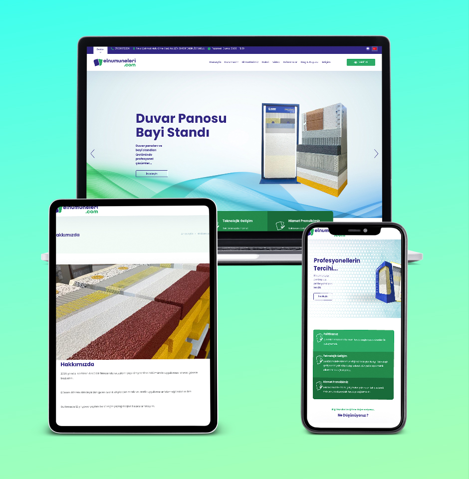 El Numuneleri web tasarım referansı