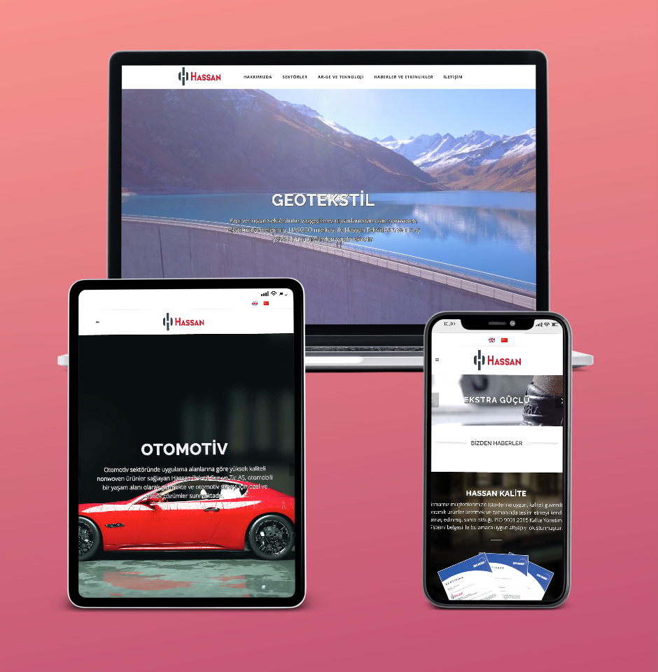 Hassan Group web tasarım referansı
