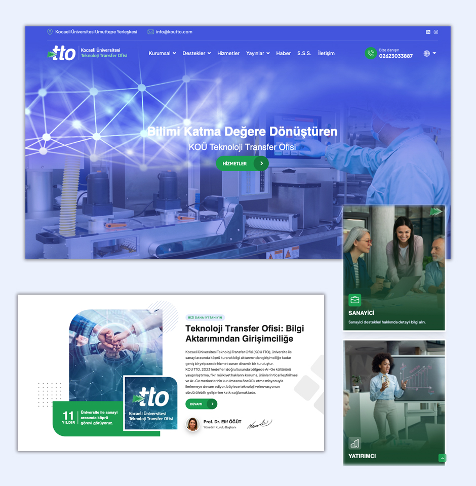 KOÜ TTO web tasarım referansı